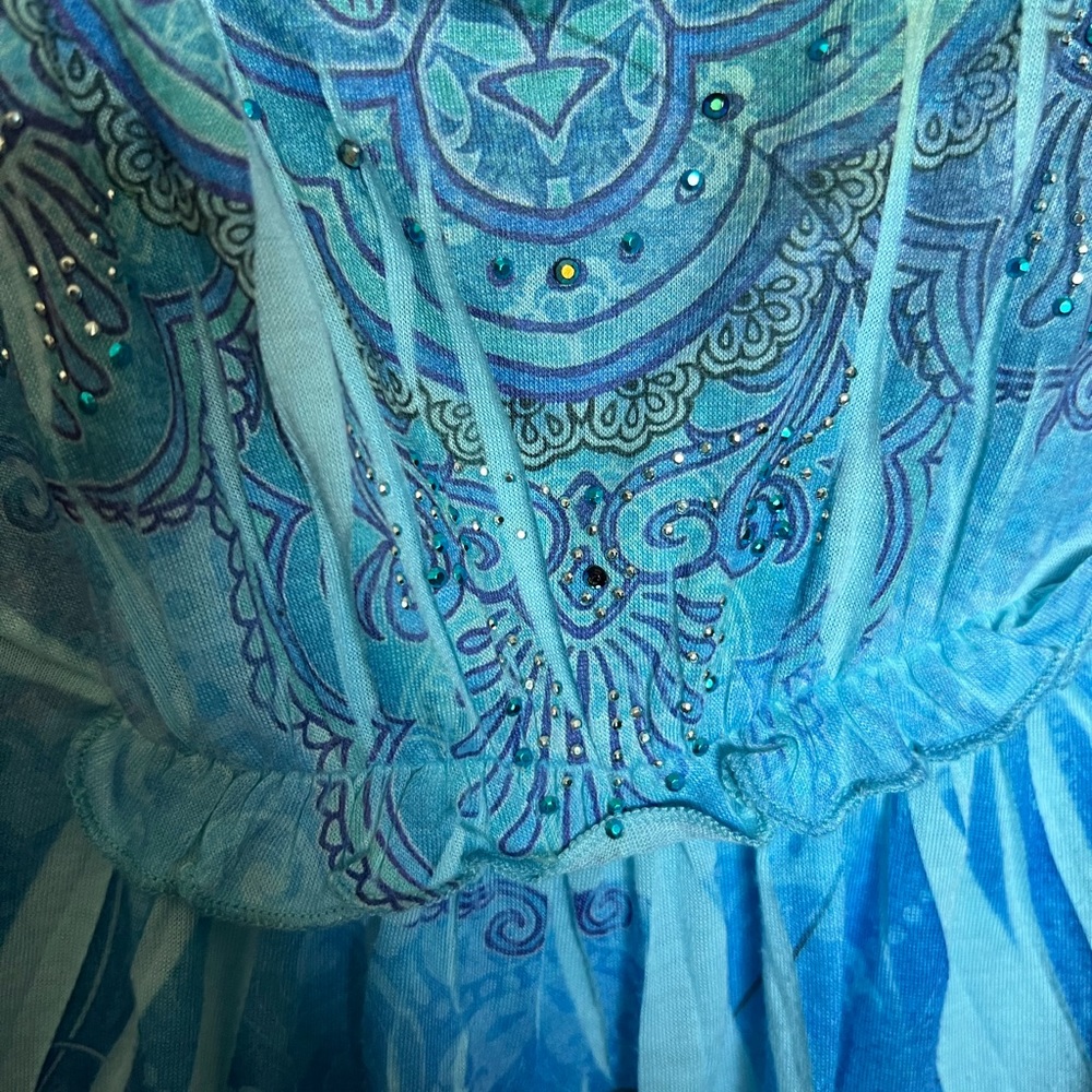 BLEU patterned top - Picture 2 of 4